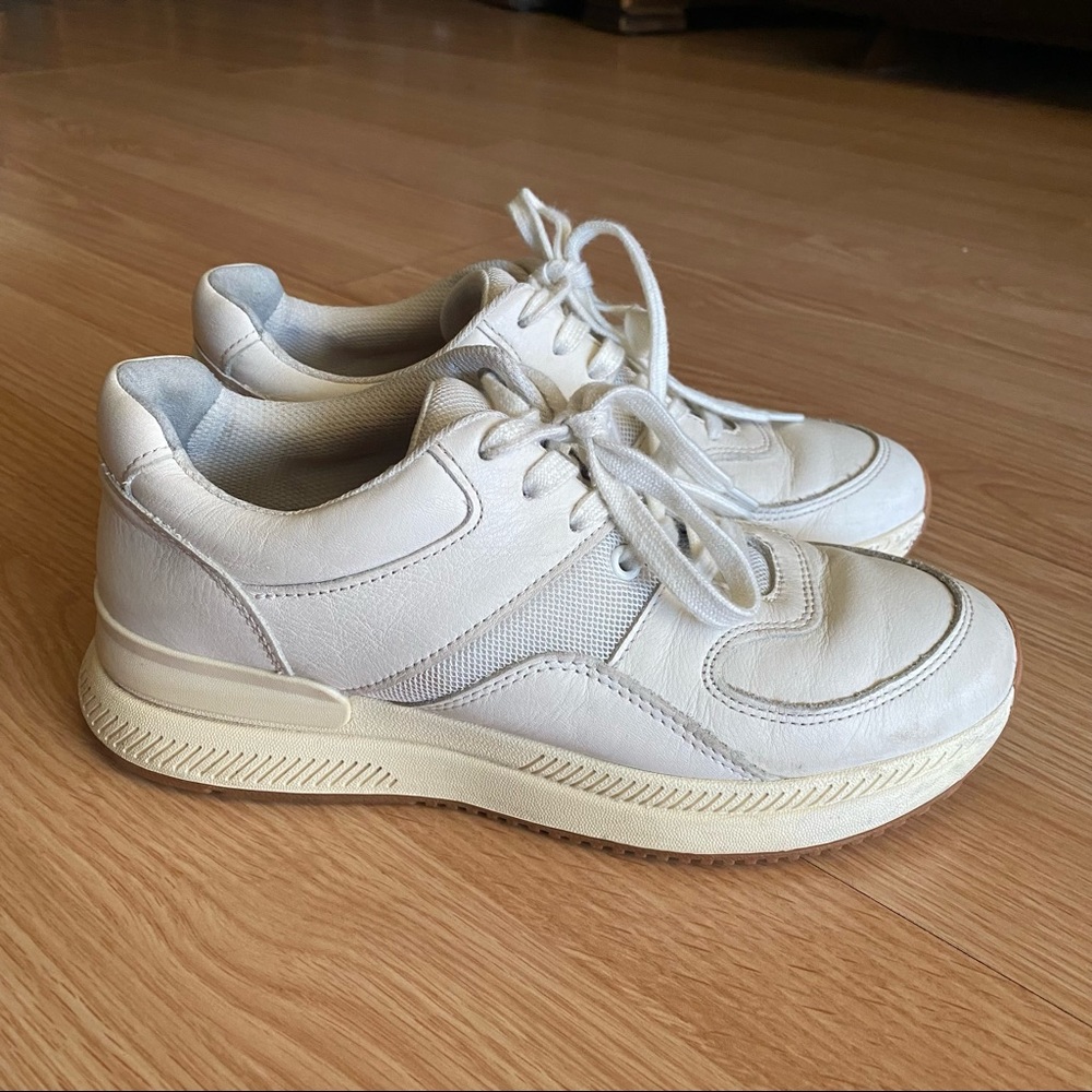 Everlane Off White The Trainer Leather Unisex W8 M6 Shoes
